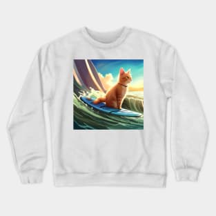 Surfin' Cat Crewneck Sweatshirt